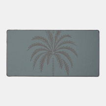 Minimal Palm Tree Pattern Blue Grey Tropical