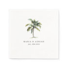 Minimal Palm Tree Tropical Beach Wedding