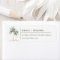Minimal Palm Trees Watercolor Tropical Address