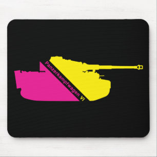 Minimal Panzerkampfwagen VI, magenta-yellow Mouse Pad