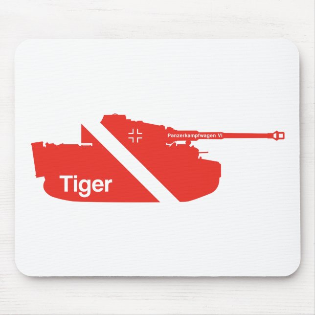 Minimal Panzerkampfwagen VI, red Mouse Pad (Front)