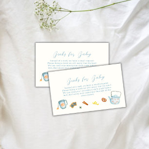 Minimal Par Tea Cookie Books For Baby Shower Enclosure Card