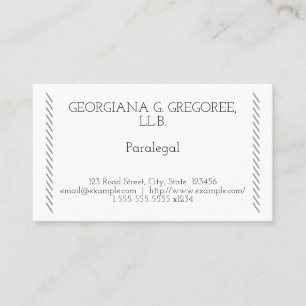Minimal Paralegal Business Card