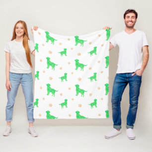 Minimal Pastel green labrador retriever blanket
