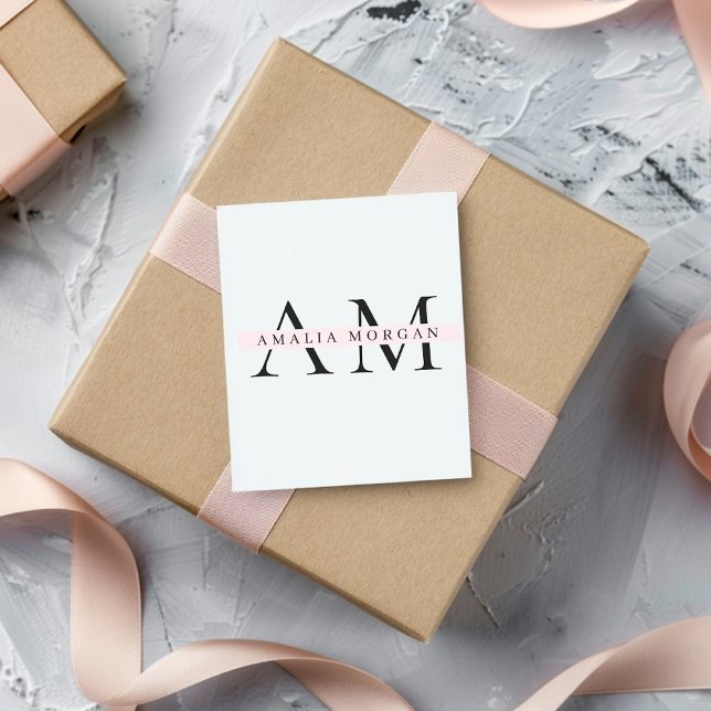 Minimal Pastel Pink Initial & Personalised Sticker (Creator Uploaded)