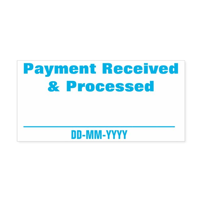 Minimal "Payment Received & Processed" Self-inking Stamp (Design)