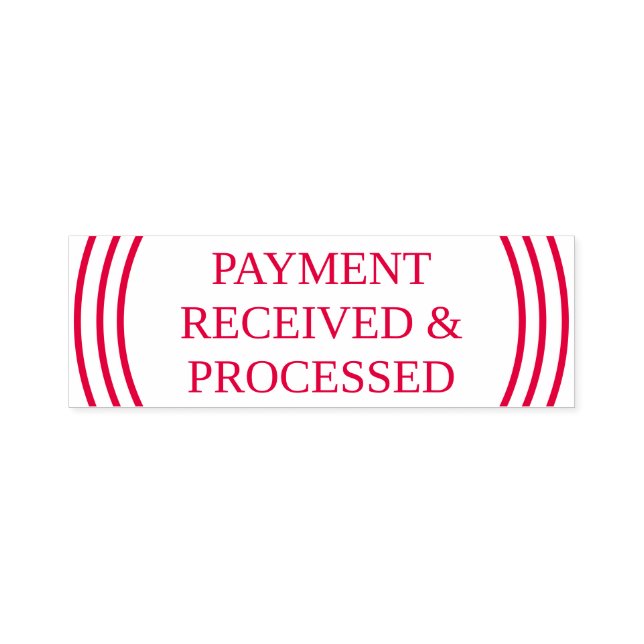 Minimal "PAYMENT RECEIVED & PROCESSED" Self-inking Stamp (Design)