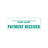 Minimal "PAYMENT RECEIVED" Rubber Stamp
