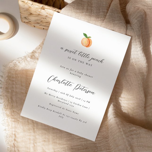 Minimal Peach Baby Shower Invitation (Creator Uploaded)