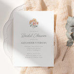 Minimal Peach Floral Bridal Shower Elegant Script Invitation<br><div class="desc">This minimal floral bridal shower invitation features a delicate hand drawn flower illustration paired with elegant script lettering and a clean modern layout. The soft botanical design creates a timeless, romantic look that works beautifully for bridal showers, garden celebrations, and brunch gatherings. The simple typography keeps the focus on the...</div>