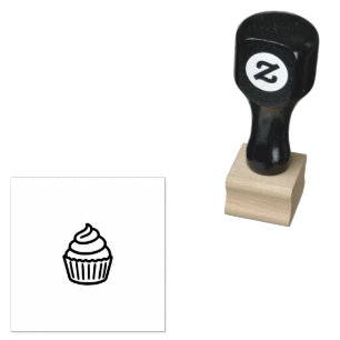 Minimal Peppermint Swirl Lollipop Rubber Stamp