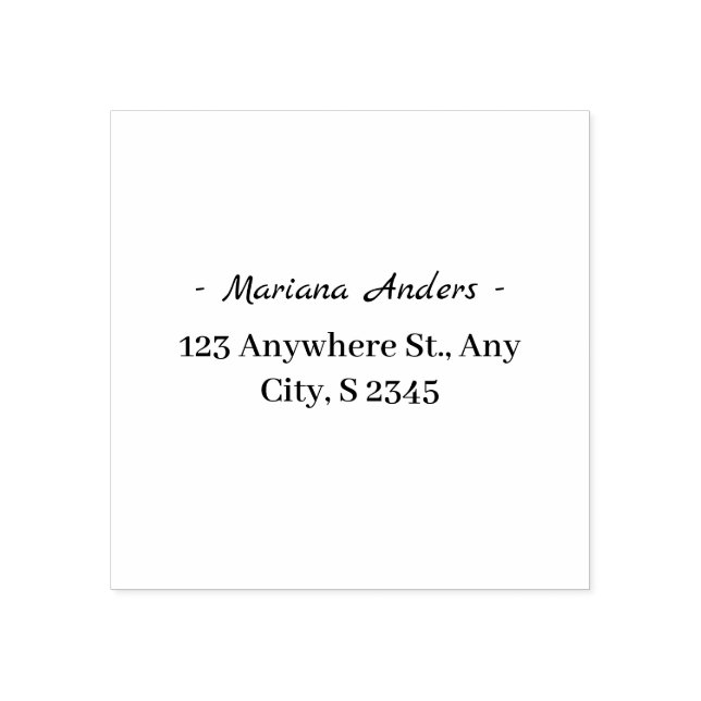 Minimal Personal Address Stamp (Imprint)
