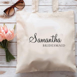 Minimal Personalised Bridesmaid, Customised Bride Tote Bag