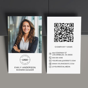Minimal Personalised Photo Logo Business Card