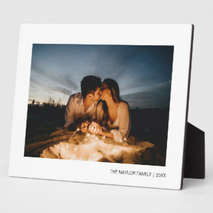 Minimal Personalised Photo Plaque with Easel