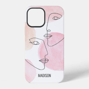 Minimal Personalised Pink iPhone 12 Case