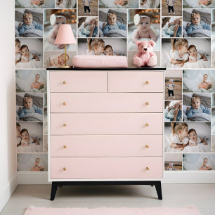 Minimal Personalised Wall Baby 8 Photo Collage