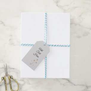 Minimal Personalised watercolour floral design Gift Tags