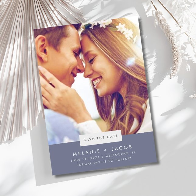 Minimal Photo Beach Wedding Save the Date (Minimal Photo Beach Wedding Save the Date)