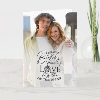 Minimal Photo Birthday Keepsake Brother-in-law Card