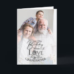 Minimal Photo Birthday Keepsake Grandfather Card<br><div class="desc">This fully customizable belated birthday greeting card gives you complete freedom to change and edit every element, including the background, photos, text, typography styling, and decorative accents. Designed with a clean modern minimalist aesthetic, the front features a thoughtfully composed text layout that blends refined calligraphy with strong serif fonts, creating...</div>