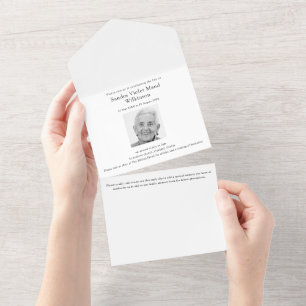 Minimal photo capture memories  memorial  all in one invitation