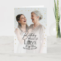 Minimal Photo Elegant Birthday Mother-in-law