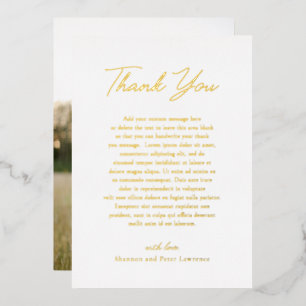 Minimal Photo Elegant Wedding Thank You