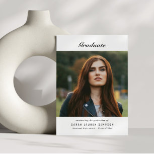 MINIMAL    photo graduation dinner Invitation