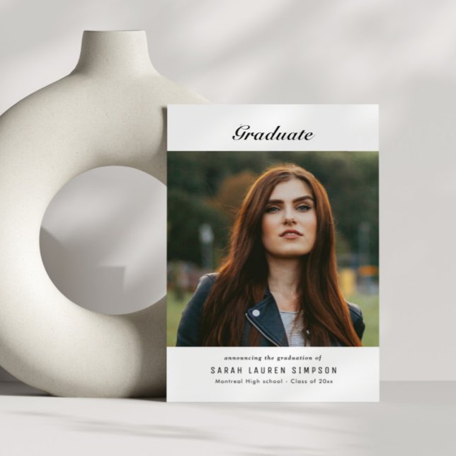 MINIMAL |  photo graduation dinner Invitation (Creator Uploaded)