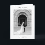 Minimal Photo Modern Christmas Holiday Card<br><div class="desc">Modern Christmas card featuring a simple and minimal design with "merry christmas" above your photo and your names below.</div>