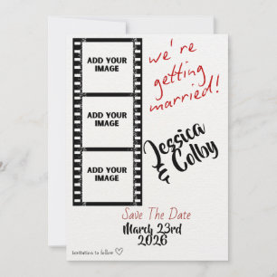 Minimal Photo Save the Date Custom Modern Invitation