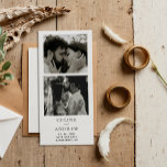 Minimal Photo Strip Magnetic Wedding Save The Date<br><div class="desc">Make a lasting impression with our Minimal Photo Strip Magnetic Wedding Save The Date! Perfectly blending contemporary style with personal touches, this chic and practical magnet is designed to ensure your special day is marked on your guests' calendars in a memorable way. Our photo strip layout adds a stylish twist...</div>