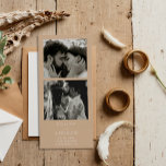 Minimal Photo Strip Magnetic Wedding Save The Date<br><div class="desc">Make a lasting impression with our Minimal Photo Strip Magnetic Wedding Save The Date! Perfectly blending contemporary style with personal touches, this chic and practical magnet is designed to ensure your special day is marked on your guests' calendars in a memorable way. Our photo strip layout adds a stylish twist...</div>