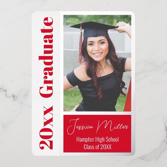 Minimal Photo Template Graduation Party (Front)