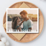 Minimal Photo Typography Wedding Save the Date Announcement Postcard<br><div class="desc">Invite friends and family to reserve your wedding date with this modern typography "better together" design photo save the date postcard. Customise with your photo on the front and add details to the backside of the card.</div>