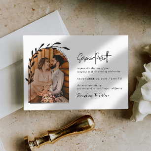 Minimal Photo Wedding Invitation