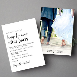 Minimal Photo Wedding Reception Save The Date