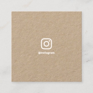 Minimal photographer social media Instagram kraft Calling Card