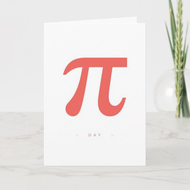 Minimal Pi Day Symbol Design – Modern Math Graphic Card (Front)