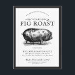 Minimal Pig Roast BBQ Party Custom Invitation Postcard<br><div class="desc">Celebrate your next house warming party or event with these backyard barbecue invitations.</div>