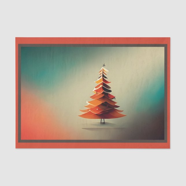 Minimal Pine Tree Tissue Paper (Front)