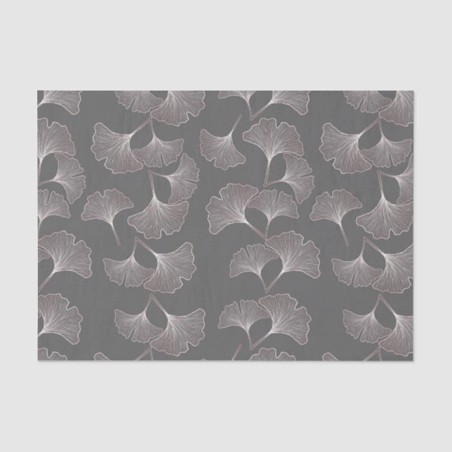 Minimal Pink Botanical Pattern Tissue Paper (Front)
