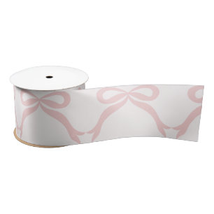 Minimal Pink Bow Christmas Pretty Satin Ribbon