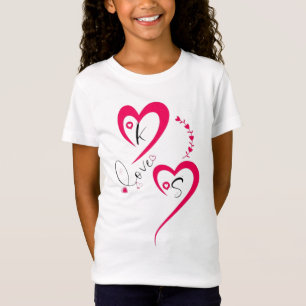 Minimal Pink Heart Love T-Shirt