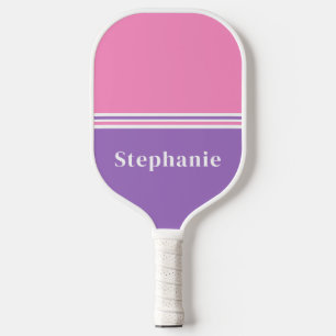 Minimal Pink Purple Pickleball Paddle