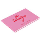 Minimal Pink Red Retro Wedding