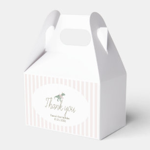 Minimal Pink T Rex Tutu Girl Birthday Favour Box