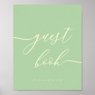 Minimal Pistachio & Cream Party Celebration Guest Poster