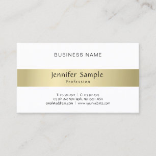 Minimal Plain Modern Professional Elegant Gold Business Card